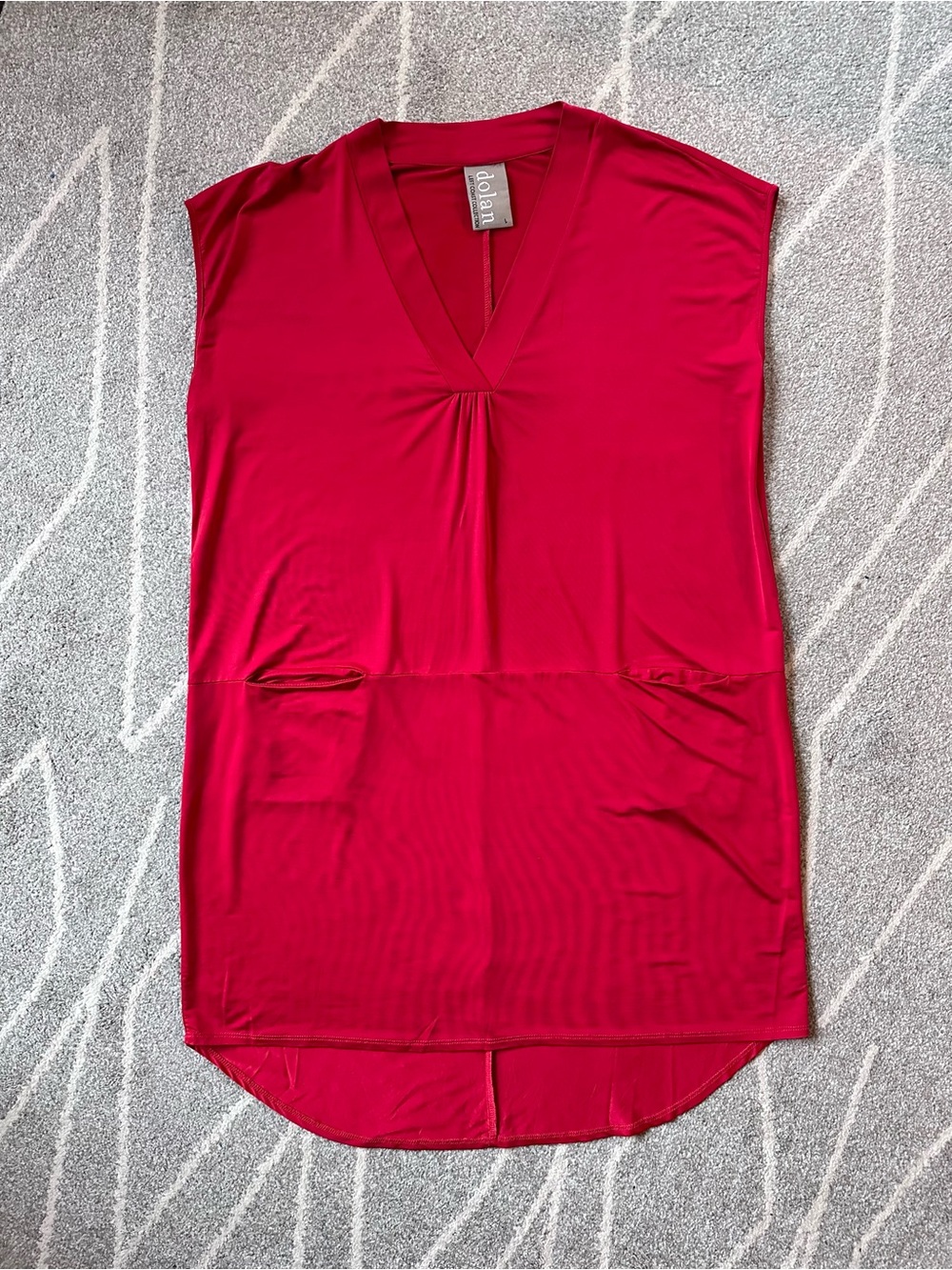 Anthropologie Dolan Cherry Red Drop Waist Tunic Dress